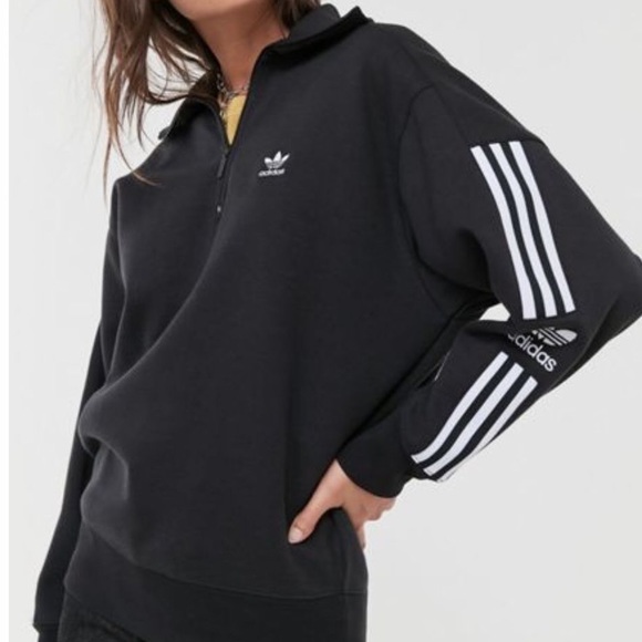Adidas 3 stripe half zip sweatshirt - Picture 1 of 6